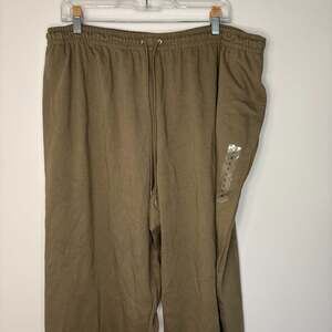 Hasting & Smith NEW solid open bottom knit sweatpants womens 3X short tan